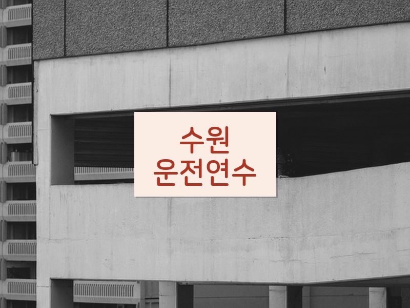 수원운전연수 후기