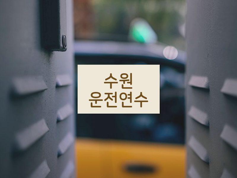 수원운전연수 후기