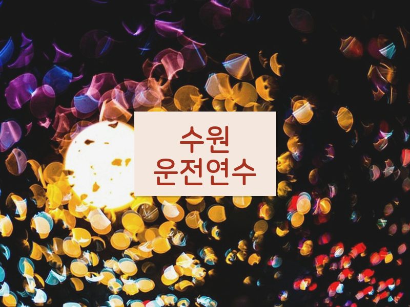수원운전연수 후기