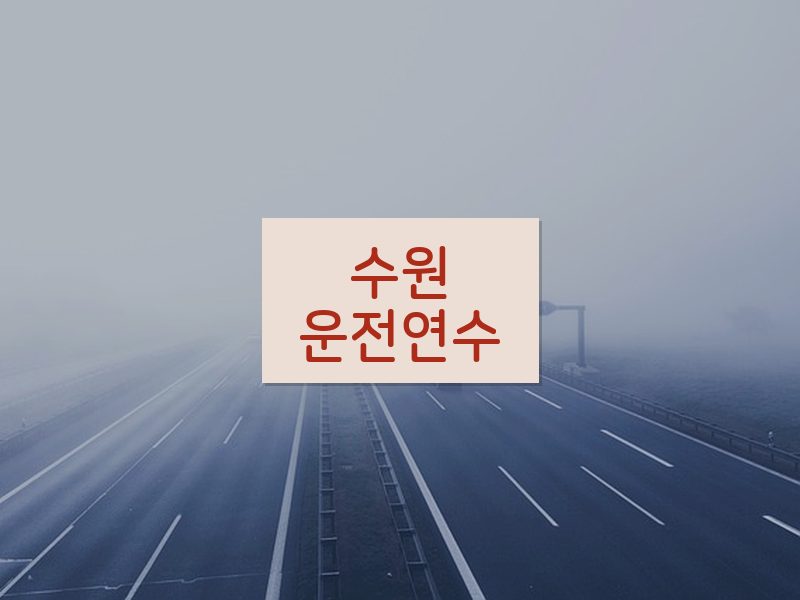 수원운전연수 후기