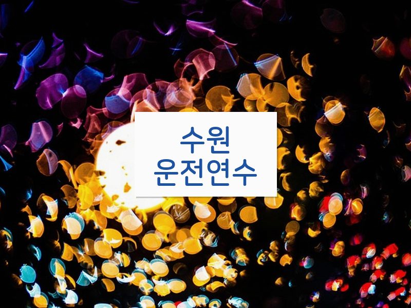 수원운전연수 후기