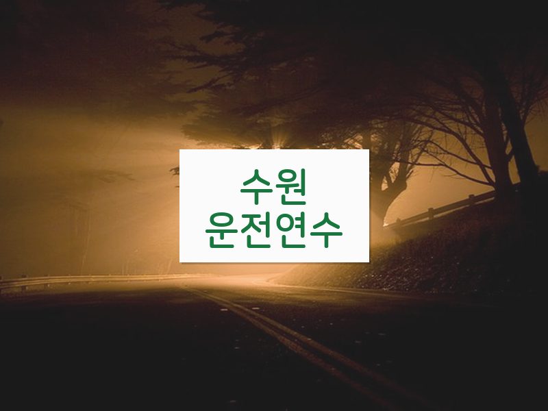 수원운전연수 후기