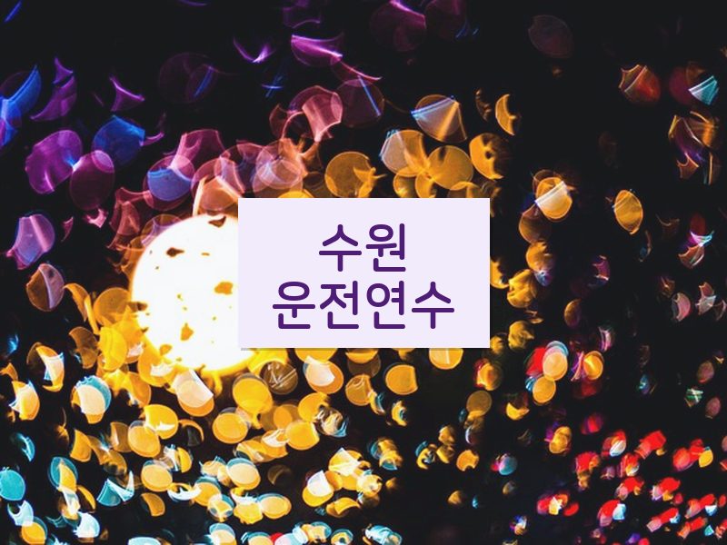 수원운전연수 후기