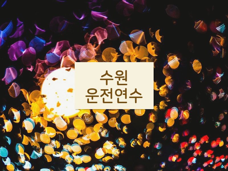 수원운전연수 후기