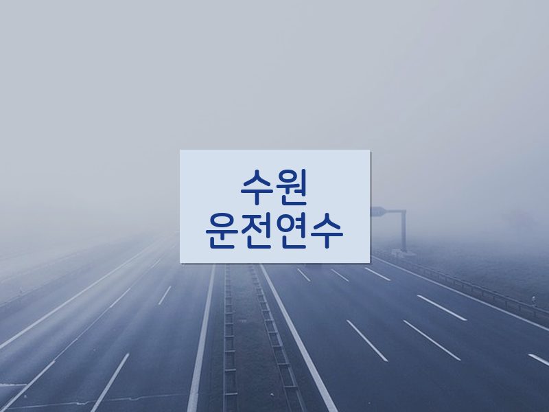 수원운전연수 후기