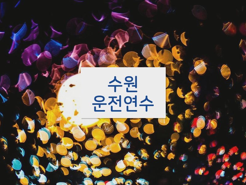 수원운전연수 후기