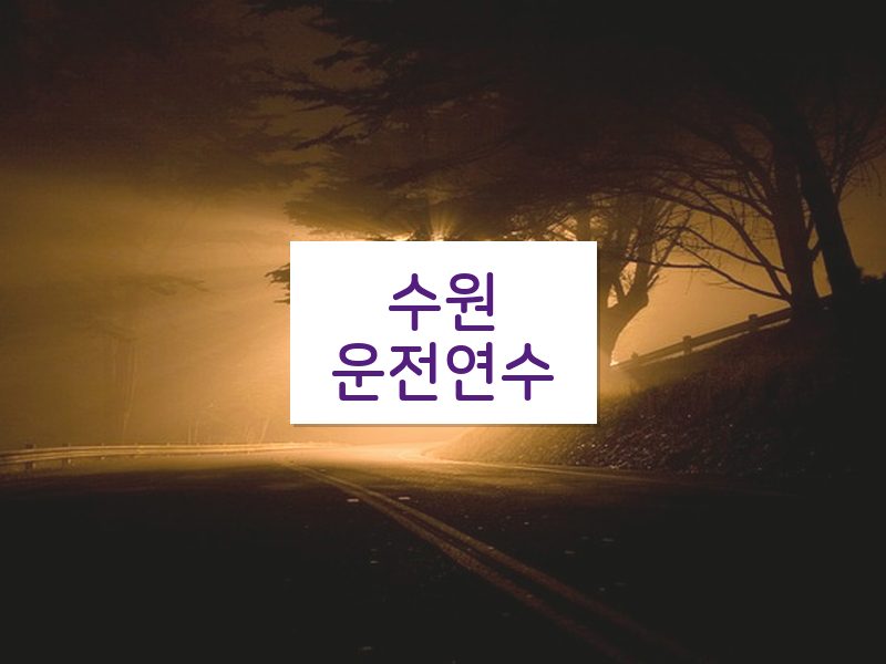수원운전연수 후기
