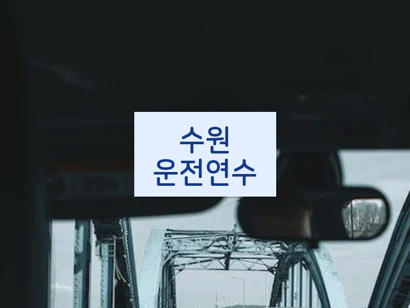 수원운전연수 후기