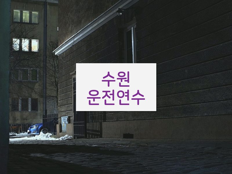 수원운전연수 후기