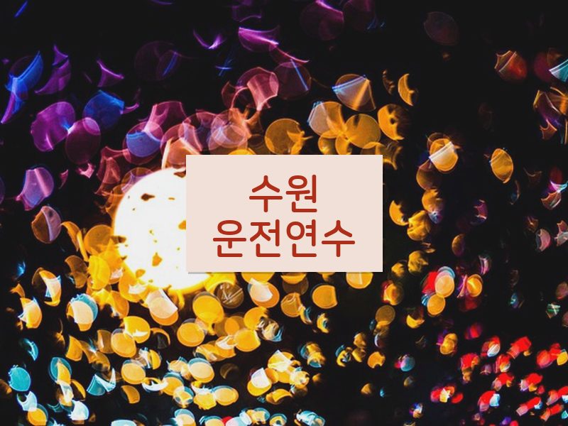 수원운전연수 후기