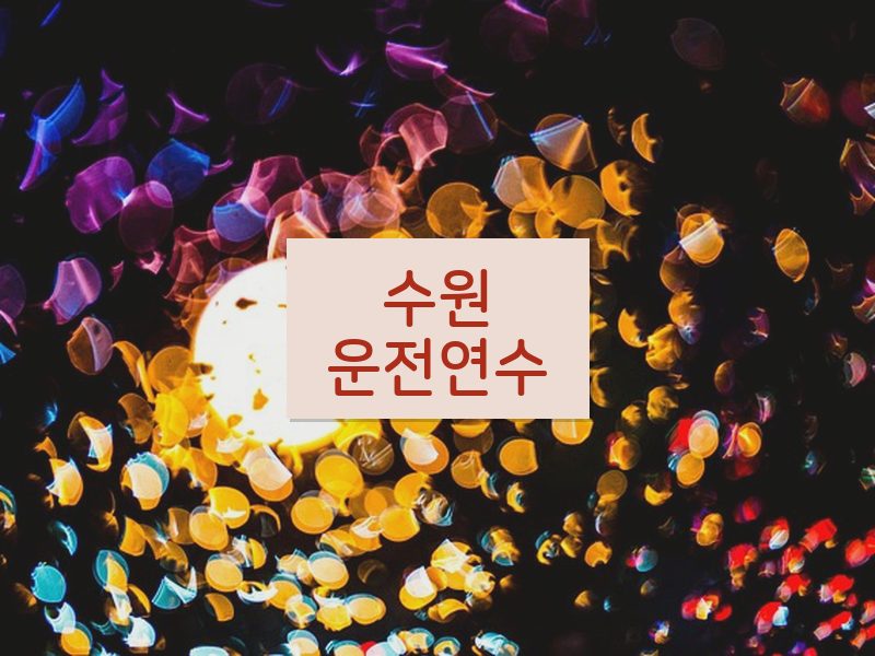 수원운전연수 후기
