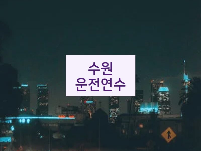 수원운전연수 후기