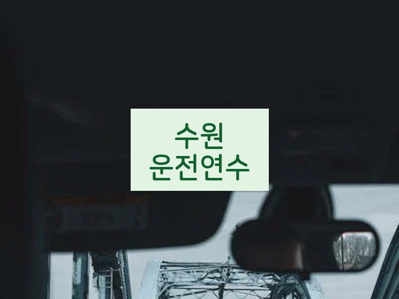 수원운전연수 후기