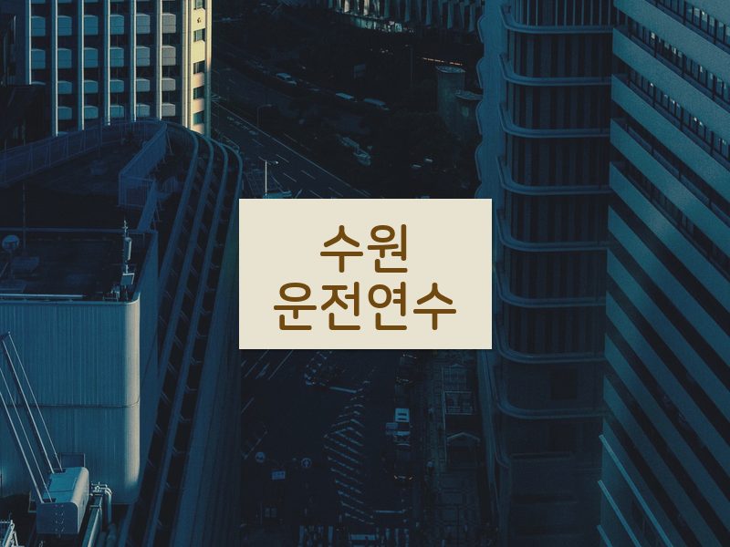 수원운전연수 후기